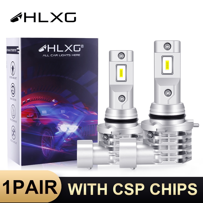 HLXG 2X CSP LED H7 HB4 9006 H4 9005 HB3 H8 H9 H11 ..